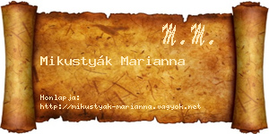 Mikustyák Marianna névjegykártya